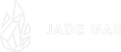 Jade Gas Logo, reverse in white